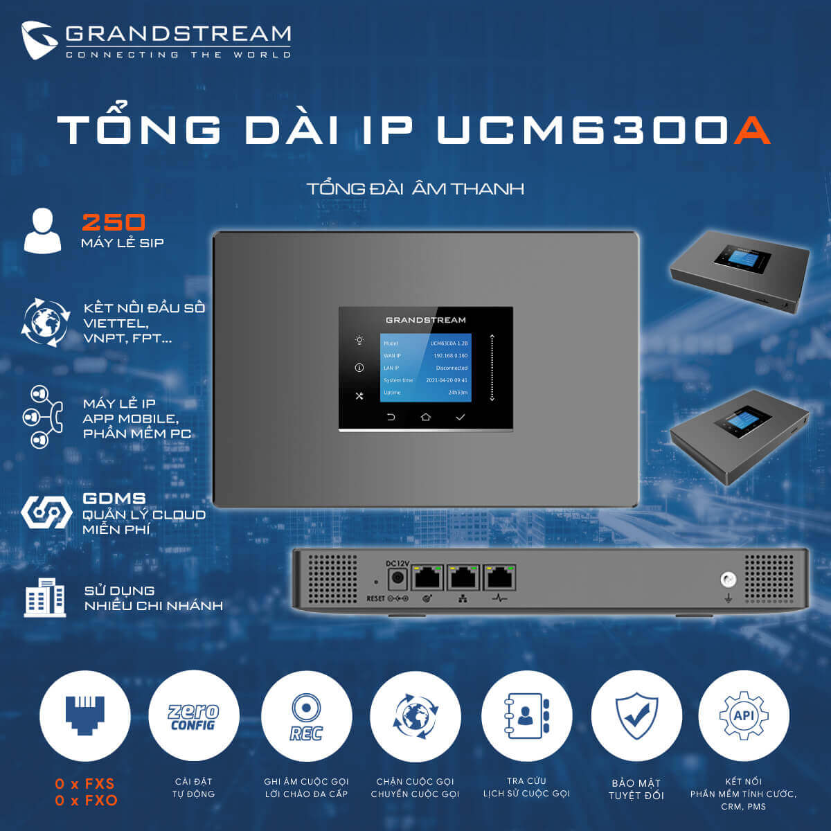 Tổng Đài IP Grandstream UCM6300A