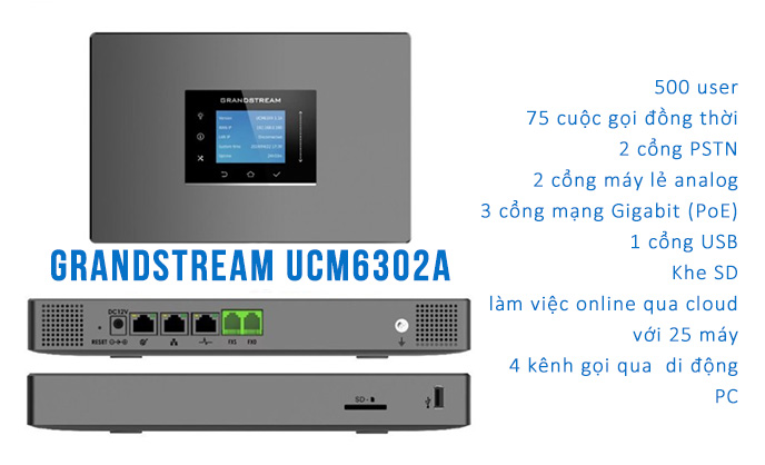 Tổng Đài IP Grandstream UCM6302A